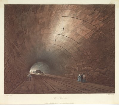 De Tunnel, gegraveerd door Henry Pyall (1795-1833) 1831 door Thomas Talbot after Bury